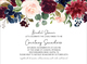 Burgundy Floral Topper Invitations Image 5 of 5